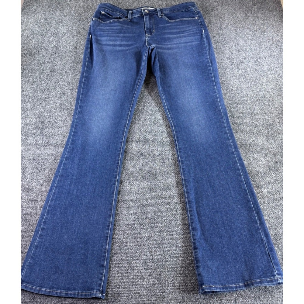 Signature Levi Strauss Bootcut Jeans Womens 10L Blue Mid Rise Stretch WaterLess